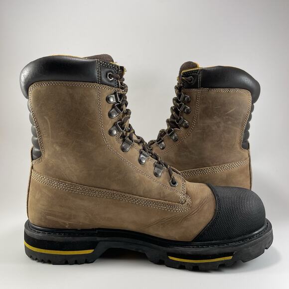 Chinook Footwear Tarantula 8” Work Boots Safety Toe Mens Size 11.5 Tan Lace Up - Picture 4 of 11